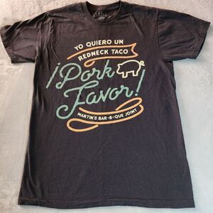 Martin's Bar-B-Que Joint Tshirt With Graphic Of Pig Size Small